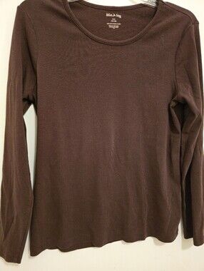 White Stag Women's Long-Sleeve Crewneck Top — Brown